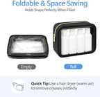 PACKISM Clear Makeup Bag - TSA Approved Toiletry Bag for Carry-on & Checked Luggage, Water Resistant Car Storage Organizer with Reinforced Seams