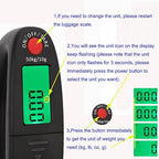 110lb 50kg Portable Digital Hanging Luggage Weight Scale Postal Scales, 2 AAA Batteries (Not Included) (Black)