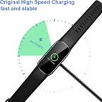 Charger Cord Replacement for Fitbit Charge 5/Charge 6/Luxe Smartwatch, Reset Button Cable (3.3Ft/2 Pack)
