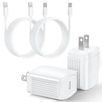 Ximytec USB C Fast Charger [MFi-Certified] Compatible with iPhone 14/13/ 12/11/ XS/XR/X/ 8 /iPad, 2Pack PD Type C Charger Blocks with 3FT Type-C to Lightning Cables