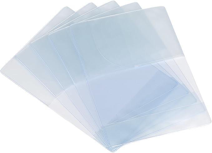5 Pack Passport Cover Protector Case Clear Plastic Vinyl ID Card Holder