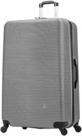 InUSA ROYAL Hardside Spinner Luggage with Ergonomic Handles | Spacious Travel Suitcase with Four Spinner Wheels and Studs | 32 Inch Extra Large Spinner Luggage | Silver