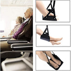 Office Footrest with Adjustable Height, Portable Airplane Travel Foot Rest Hammock, Under Desk Foot Hammock for Flight Bus Train Office Home