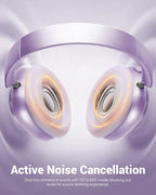 Wentronic Y01 Wireless Noise Canceling Headphones Bluetooth 5.3 Over Ear Headphones with Microphone, Hi-Res Audio, 48H Playtime, Foldable Comfortable Earpads,Compatible with iOS,Android,PC, Purple