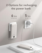 VEGER Portable Charger with Built-in AC Plug and Cables, All in One 10000mAh Ultra Slim Power Bank Travel Essentials, Fast Charging Battery Pack Compatible with iPhone, Samsung, Android (Coffee)