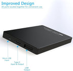 Dual USB Output Super Slim Power Bank Ultra Thin, 3000mAh Portable Charger Mini External Phone Battery Pack Small Dual Outlet, Emergency Phone Power Backup (Black)