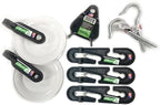 EVERLAST Clothesline Kit for Loop-Style Laundry Systems | Complete Hardware Set with 2 Pulleys, 3 Separators, 1 Line Tightener & 2 Hooks | Weatherproof | Made in USA | Model #99