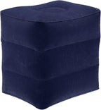 PATIKIL Travel Foot Rest Pillow, Inflatable Foot Rest Mat Adjustable 3 Layers Height Sleep Flights Leg Pillow for Airplane Train Office, Navy Blue