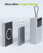 CHARCO Magnetic Power Bank for Magsafe Fast Charging, 5000mAh Wireless Portable Charger with Ultra Slim & Lightweight, Compatible with iPhone 17/16/15/14/13 Series,Travel Essential