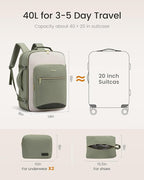 LOVEVOOK 40L Travel Backpack for Women & Men, Airline Approved Carry On Luggage with 3 Packing Cubes, TSA Overnight Bags, Waterproof Personal Item Bag, Weekender Essentials Backpacks fits 17" Laptop