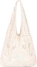 WantGor Crochet Bags, Beach Mesh Tote Bag Womens Shoulder Shopping Handbag Casual Travel Totes Bag Foldable Hobo Bags