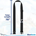 Luggage Straps for Suitcases - TSA Approved - Black, 4 PK - Premium Nylon Belts for Suitcase, Briefcase & Travel Bag - Adjustable Strap Length 46" - 78"