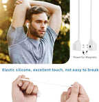 Magnetic Anti-Lost Straps for AirPods,4 Pack Ultra Strong Magnetic AirPods Strap Anti-Lost Neck Rope Cord,Soft Silicone Sports Lanyard Compatible with AirPods 1&2/ Pro /2nd/3rd (4 Pack White)