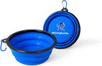 Silicone Collapsible Pet Bowl for Travel - Portable, Leak-Proof Dog & Cat Bowl, Easy Clean Collapsible Pet Dish for Hiking, Camping, Car Rides (Blue, 33.8oz)