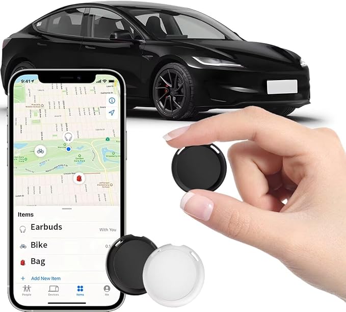 2 Pack GPS Trackers for Vehicles Work with Find My (iOS Only) Real Time Mini Car Item Finder Global Coverage Hidden Car Locator Tracking Device No Monthly Fee or Subscription No SIM Card Required