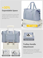 Expandable Travel Duffle Bags Weekender Overnight Bags for Women Men Hospital Bag for Women Labor Delivery with Toiletry Bag Waterproof