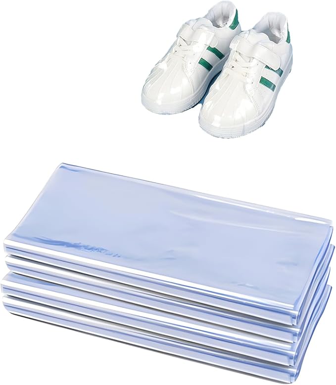 100-Pack Shoe Shrink Wrap Bags - 11x18 Inches Sneaker Heat Shrink Wrap for Men & Women - Shoe Organizer Bags to Prevent Sole Yellowing & Keep Dust Away (100) (shoe bag-100PCS)