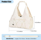 Forestfish Gym Bag For Women With Yoga Mat Holder & Shoe Compartment & Wet Dry Storage Pocket & Adjustable Strap