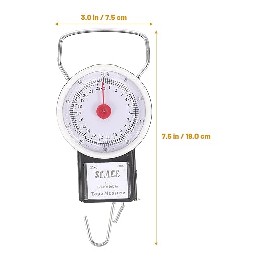 Portable Digital Luggage Weight Scale with Hook 20lb Hanging Travel Scale for Suitcase and Baggage Weighing for Travel