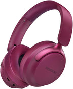 B8 Bluetooth Headphones Over Ear, 6 EQ Music Modes and 50H Playtime Deep Bass Wireless Headphones with Mic, Lightweight Folding HiFi Stereo Headset for iPad/Travel/Tablet/PC/Home Red