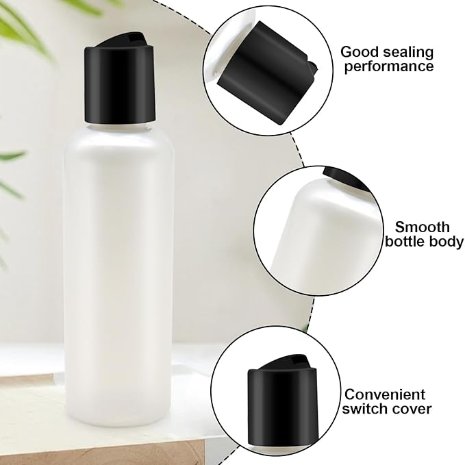 Empty Travel Bottles for Toiletries 3.4 oz Travel Size Bottles Tsa Approved Travel Size Cosmetic Container for Shampoo, Conditioner 10 PCS