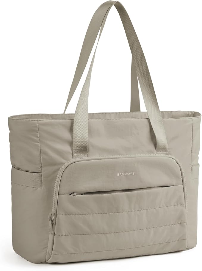 BAGSMART Tote Bag for Women, Tote Bag with Zipper Work Tote with Compartments Nurse Shoulder Hanbag for Travel, Gym