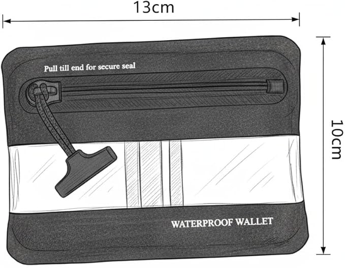 Heavy Duty Airtight Wallet Submersible Waterproof Wallet Protection for Keys, Cards