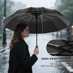 YINBAOGE Compact Travel Umbrella, Automatic Folding Windproof 12 Ribs, 42 Inch Canopy with UV Protection, Durable Lightweight Portable Parasol for Rain & Sun, Fits Car, Backpack, Men & Women