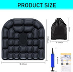 Sondor Travel Cushion - Inflatable Travel Seat Cushion for Airplane,3D Inflatable Air Cells Provide Body Support,for Wheelchairs,Driving,Office (Black-32)
