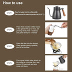 SOTECH Pour Over Coffee Maker Set Coffee Kettle Scale Server Dripping Cup Bean Grinder Filter Paper Ceramic Cup ALL in 1 Great Portable Metal Box for Traveling Excellent Coffee Gift