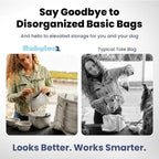 rubyloo Puffer Dog Travel Bag for Dog Moms – Doggy Diaper Bag with Pet Bowls & Food Storage or Everyday Puffy Tote – Doggy Mom Gifts for Women – Lightweight, Travel-Ready Gift for Pet Lovers - Khaki