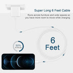 CXX Charger for iPhone 20W Fast Charging [MFi Certified, 2-Pack] USB-C PD Block & 6FT Cable Compatible with iPhone 14/13/12/11/Pro/Plus/Max/Mini/SE, iPad & More