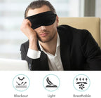 2 PCS Black Satin Sleep Masks, Adjustable Silk Eye Mask for Sleeping, Blind Folds Soft Breathable Blindfold for Adults Couples Play Party Games Airplane Travel Essentials Eye Covers Patches Night Mask