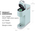 Keurig K-Mini Plus Single Serve K-Cup Pod Coffee Maker, with 6 to 12oz Brew Size, Stores up to 9 K-Cup Pods, Travel Mug Friendly, Misty Green