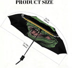 Travel Umbrella for Rain - Dinosaur Tyrannosaurus Rex Windproof Compact Small Automatic Reverse Fold Umbrellas for Women Kids, Auto Open Close Cute Umbrella for Commute, Backpack, Car