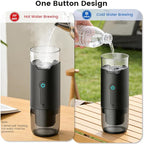 HomeBeyond Portable Electric Espresso Machine, Travel Coffee Maker with Rechargeable Battery, Compatible with Ground Coffee & Capsules (American K-cup & Italian N) for Travel, Camping, Car & Office
