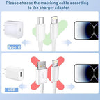 5Pack(3/3/6/6/10FT) USB C to Lightning Cable [Apple MFi Certified] iPhone Fast Charger Power Delivery Type C Charging Cord Compatible with iPhone 14 13 12 11 Pro Max X XS XR 8 7 6s Plus SE iPad,White