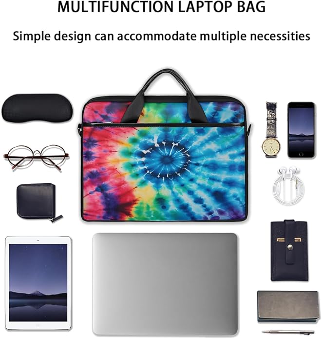 Laptop Shoulder Bag for Women Men, Waterproof Computer Case Messenger Bag Briefcase for Business Office Travel