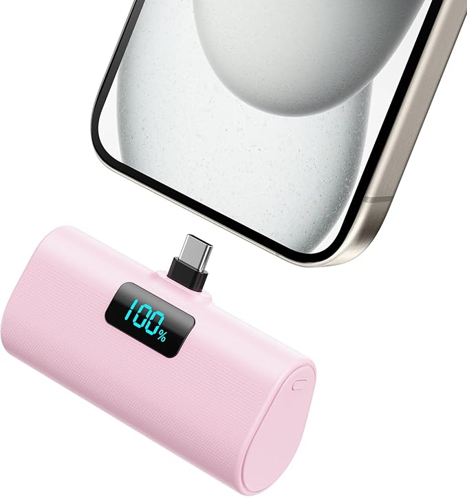 Mini Portable Charger for iPhone 17/16,Upgraded 5500mAh PD USB C Power Bank,Travel Essentials Pocket Phone Charger Battery Pack for iPhone 17/17 Pro Max/16/16 Pro/15 Series,Samsung Galaxy Android etc