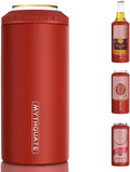 3 in 1 Slim Can Cooler for 12 OZ Skinny Can, Regular Can & Beer Bottle - Keep Cold for 6 Hours - Double Walled Insulated Stainless Steel Vacuum Beverage Can Insulator