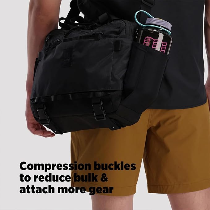 Topo Designs Mountain Cross Bag, Functional + Flexible Briefcase, Removable Shoulder Strap, Fair Trade (Mustard/Forest)