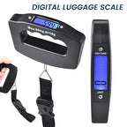 3 Pack Luggage Scale, 50 Kg/110 Lbs Suitcase Weight Scale with LCD Display Backlight, Portable Buckle Baggage Weight Scale for Travelers and Fish Weighing, (Battery not Included)