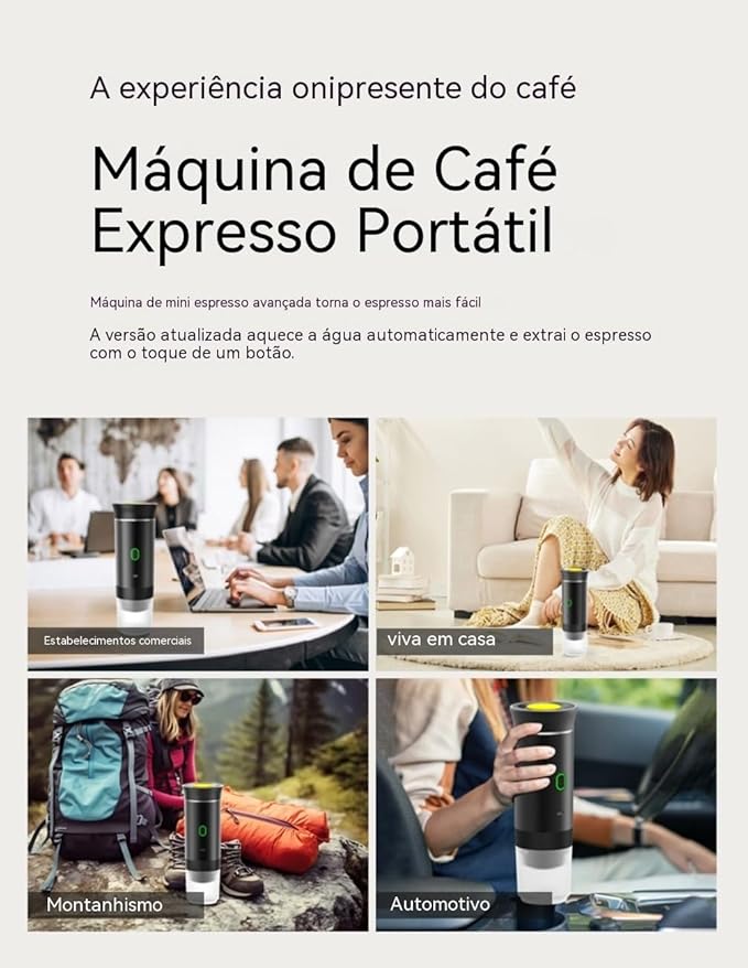 Wireless Portable Electric Coffee Maker with USB-C, Self-Heating, Rechargeable Espresso Coffee Machine for Travel, Camping, RV,Home,Office (green)
