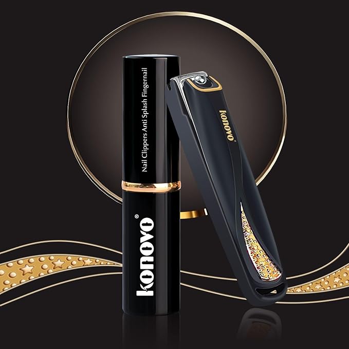Konovo Nail Clippers for Women Travel, Nail Clippers with File, Fingernail Clippers for Girls