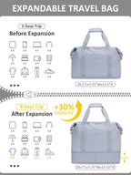 Expandable Travel Duffle Bags Weekender Overnight Bags for Women Men Hospital Bag for Women Labor Delivery with Toiletry Bag Waterproof