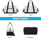 Apenze Small Gym Bag 14 inch lightweight Carry On Mini Duffel Bag for Travel Sport - Beige