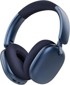 C6 Active Noise Cancelling Headphones, Wireless Over Ear Bluetooth Headphones, 60H Playtime, Lightweight Folding Deep Bass Comfort Fit Ear Cups Headset with Mic for iPad/Travel/PC/Home Blue