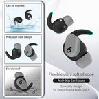 [5 Pairs] for Beats Studio Buds Ear Hooks, Soft Silicone Sport Anti Slip Studio Buds Ear Covers Compatible with Beats Studio Buds Earbuds 2021 [NOT Fit in Case] - Black