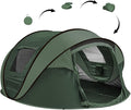 Instant Pop Up Tents for Camping, 4/6 Person Easy Pop Up Camping Tents,Automatic Set Up Tent in 3 Seconds,Waterproof Sunshade Family Tent,Lightweight Dome Tent for Outdoor Camping,Hiking & Beach