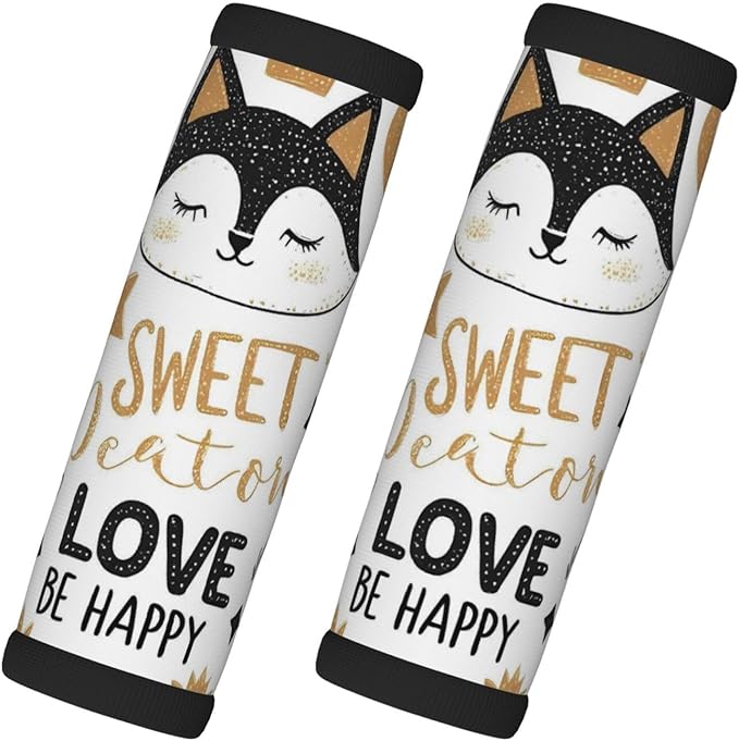 Funny Animals Series Pattern Luggage Handle Wraps 2 Pack for Suitcase, Handle Covers Suitcase Luggage Handle Wrap Luggage Tag Wraps Travel Accessories